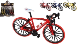 Bicicletă miniatură din metal/plastic 19 cm în culori diferite