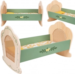 Leagăn din Lemn Vintage pentru Păpuși