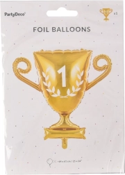 Balon din folie în formă de cupă aurie