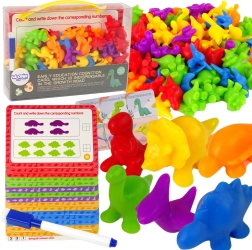 WOOPIE Set Educațional Învățarea Numărării Montessori Dino Puzzle 95 buc