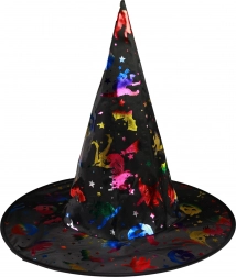 Pălărie vrăjitoare cu modele holografice