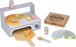 Set de pizza din lemn Tooky Toy cu accesorii