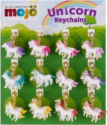 Display cu 72 brelocuri pentru chei – unicorni