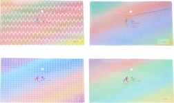 Mapă din plastic cu capse 33 × 23 cm – modele colorate