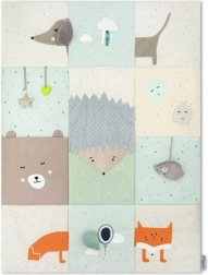 pătură de joacă momi volpi patchwork 120 × 160 cm