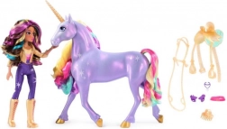 Academia Unicornului inorogul luminos Wildstar cu păpușa Sofia