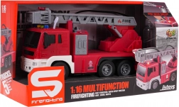 Camion de pompieri 1:16 cu apă, lumini și sunet