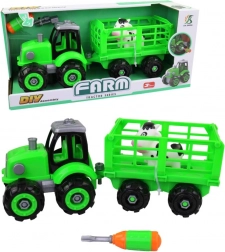 Tractor cu remorcă de montat pentru copii