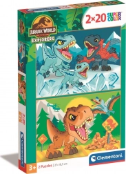 Puzzle 2x20 piese Jurassic World
