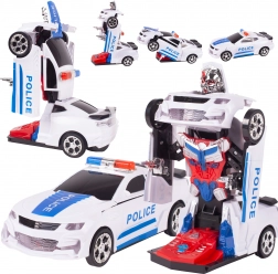Mașină de poliție care se transformă în robot
