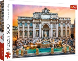 Puzzle 500 piese Fântâna di Trevi, Roma Trefl