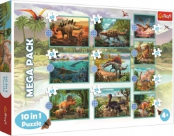 Puzzle 10 în 1 dinozauri