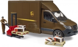 Furgonetă UPS Bruder MB Sprinter cu figură și accesorii