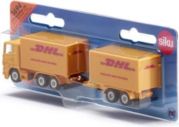 Camion de curierat DHL cu remorcă