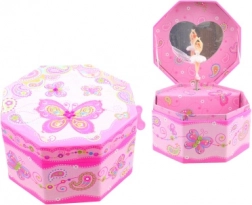 Cutie muzicală de bijuterii cu fluturi și balerină