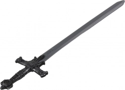 Sabie de războinic din plastic cu mâner decorat și efecte sonore, 80 cm