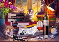 Puzzle 2000 – seara pisicilor trefl