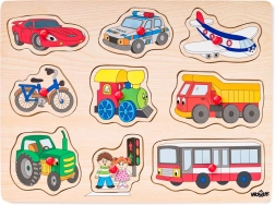 Puzzle pe placă – mijloace de transport