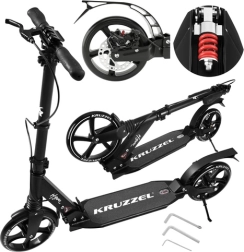 Trotinetă urbană pliabilă KRUZZEL Hyperion cu roți mari de 200 mm și frână pe disc