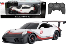 Mașină RC 1:18 RASTAR PORSCHE 911 GT3 alb‑gri