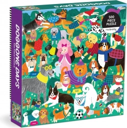 Puzzle de familie Mudpuppy Ziua câinilor în parc 500 piese