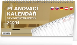 Calendar de birou Planificator cu sărbători europene 2026