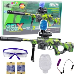 Carabină AWM cu bile de apă verde cu ochelari 61 cm