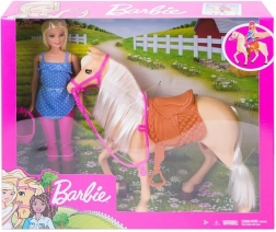 Set călărie Barbie cu cal și cască