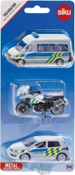 SIKU vehicule de poliție cehești cu motocicletă - 3 buc.