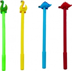 Pix cu bilă Dinozaur, capac, mină neagră, Mix roșu verde 0,5 mm