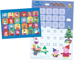 calendar advent din hârtie Peppa Pig cu autocolante