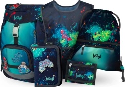 Set Baagl Airy Chill: ghiozdan școlar, penar, sac, șorț, portofel