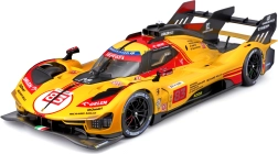 model metalic bburago 1:18 ferrari 499p #83 galben 24h le mans 2024