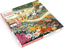 Puzzle de familie Flori și animale din pădure 500 de piese