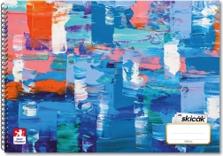 Sketchbook A4 cu legătură spiră pentru pictură în ulei