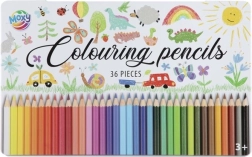 Creioane colorate MOXY în cutie metalică 36 buc