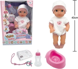 Bebeluș care face pipi, cu oliță, 40 cm