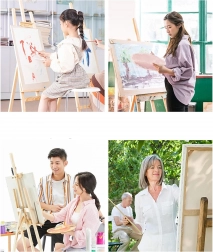 Pictură după numere cu ramă 30 × 40 cm – fluturi