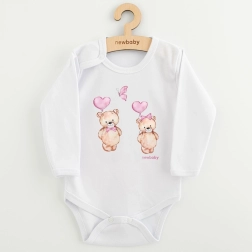 Body pentru copii cu imprimeu New Baby Love Bears, mânecă lungă