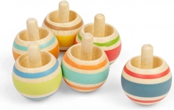 Titirez de lemn cu dungi colorate