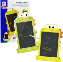 Tablă pentru desenat și scris LCD cu dinozauri, verde