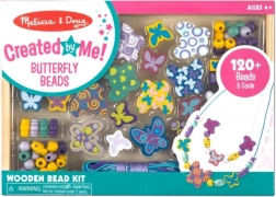 Mărgele din lemn cu fluturi – set creativ pentru bijuterii (MELISSA & DOUG)