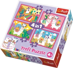 Puzzle Vesele lame 4în1 TREFL (35, 48, 54 și 70 piese)