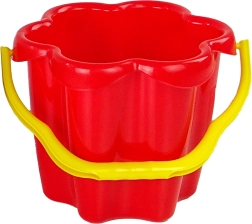 Găletușă din plastic Floare pentru nisip – Roșu
