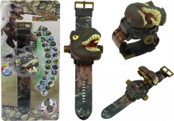 Ceas cu proiector 3D dinozaur Tyrannosaurus Rex 22cm