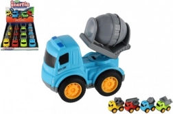 Set de mașinuțe de construcții cu mecanism cu inerție 9 cm – 4 tipuri