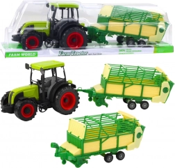 Tractor verde cu remorcă pentru copii 50 cm