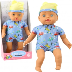 Păpușă Bebeluș în Costum Albastru cu Căciuliță