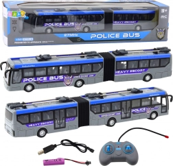 Autobuz de poliție RC cu lumini LED gri deschis 1:32