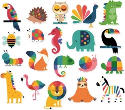 VILAC magneți cu animale curcubeu, 20 buc